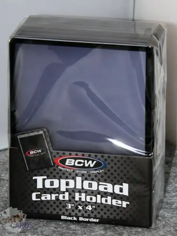 BCW Topload Card Holders 3" x 4" Black Border-front