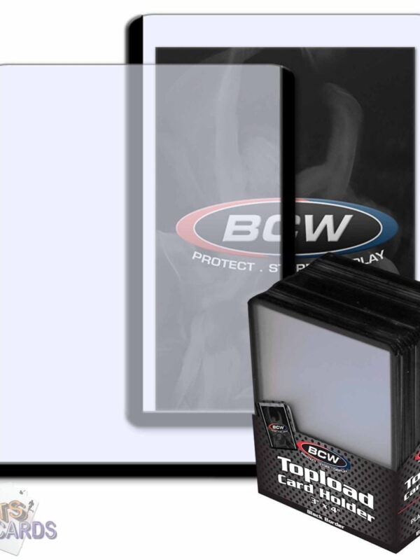 BCW Topload Card Holders 3" x 4" Black Border-stand