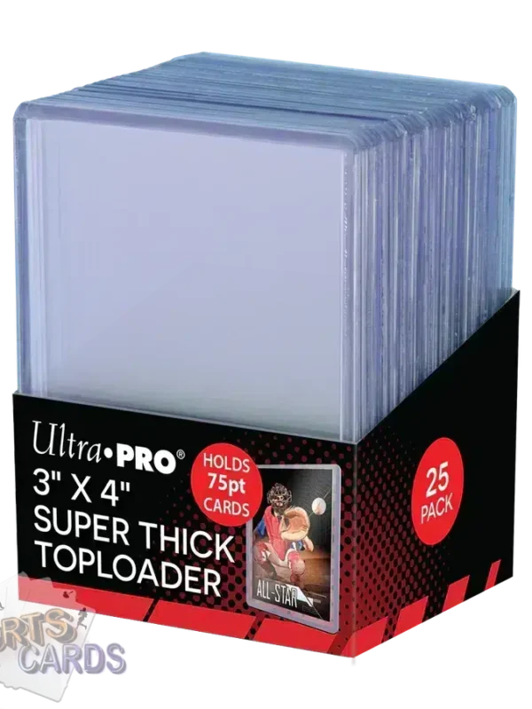 Ultra PRO Clear Think Toploaders 3" x 4" 75pt-stand