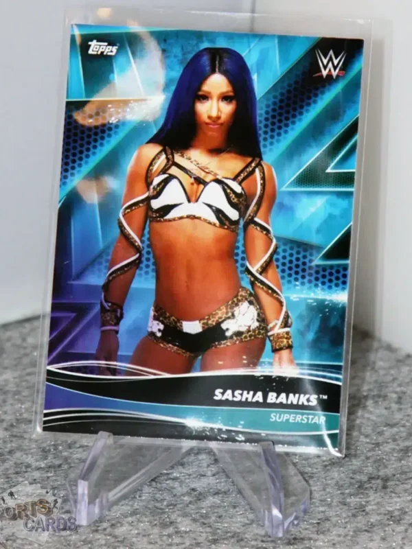 2021 Sasha Banks #112 Topps WWE Superstars-stand