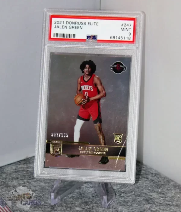 2021-22 Jalen Green #247 Panini Donruss Elite RC /999 PSA 9 MT