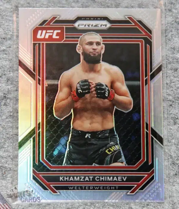 2023 Khamzat Chimaev #150 Panini Silver Hyper Prizm