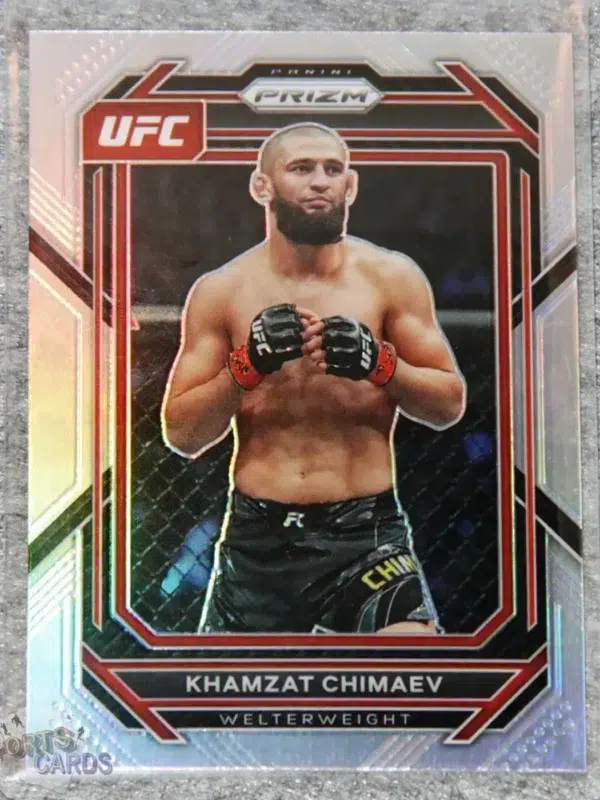 2023 Khamzat Chimaev #150 Panini Silver Hyper Prizm-front