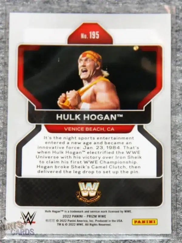 2022 Hulk Hogan #195 Panini Prizm-back