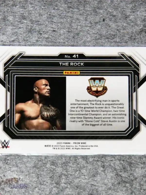2023 Dwayne The Rock Johnson #41 Panini Prizm-back