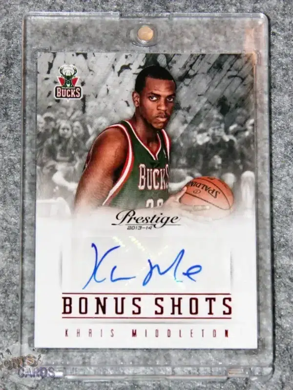 2013-14 Khris Middleton #18 Panini Prestige Bonus Shots Auto