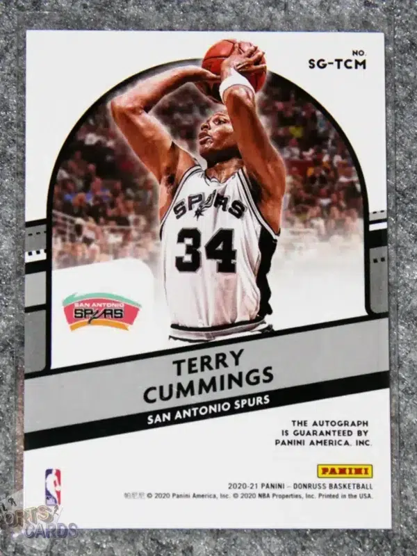 2020-21 Terry Cummings #SG-TCM Panini Donruss Signature Series-back
