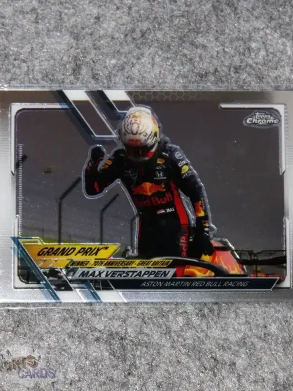 2021 Max Verstappen #142 Topps Chrome Formule 1 GP Winners-front