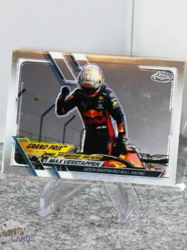 2021 Max Verstappen #142 Topps Chrome Formule 1 GP Winners-stand