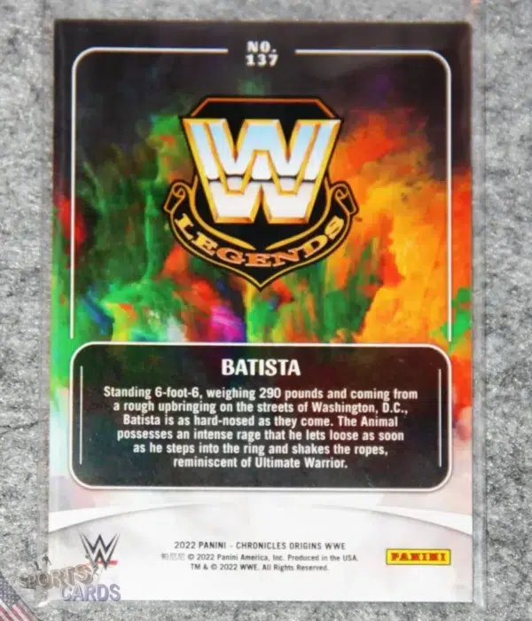 Alternative view of 2022 Batista #137 Panini Chronicles Origins