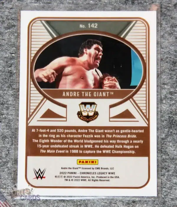 Alternative view of 2022 Andre The Giant #142 Panini Chronicles Legacy