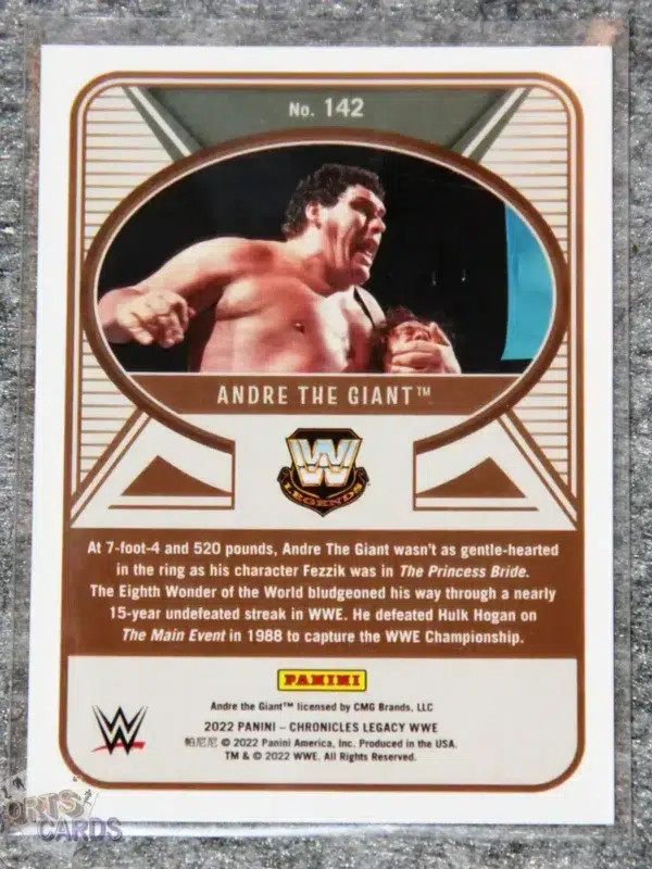 2022 Andre The Giant #142 Panini Chronicles Legacy-back