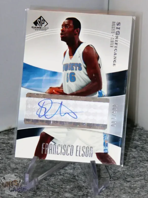 2004-05 Francisco Elson #SIG-FE Panini SP Game Used SIGnificance Auto /100-stand