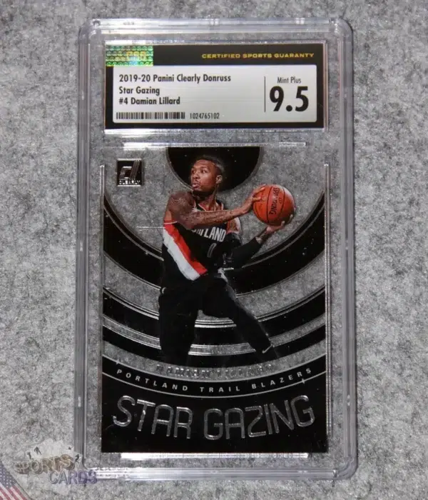 2019-20 Damian Lillard #4 Panini Clearly Donruss Star Gazing CSG 9.5 POP 1