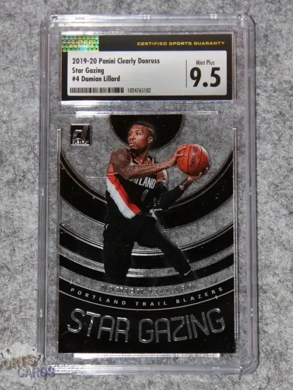 2019-20 Damian Lillard #4 Panini Clearly Donruss Star Gazing CSG 9.5 POP 1