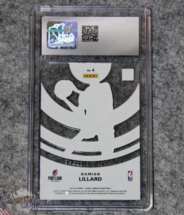 Alternative view of 2019-20 Damian Lillard #4 Panini Clearly Donruss Star Gazing CSG 9.5 POP 1