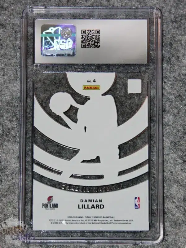 Alternative view of 2019-20 Damian Lillard #4 Panini Clearly Donruss Star Gazing CSG 9.5 POP 1