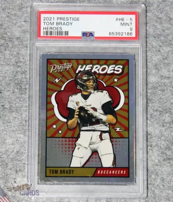 2021 Tom Brady #HE-5 Panini Prestige Heroes PSA 9 MINT-front