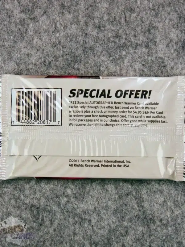 Bench Warmer BubbleGum Series 2011 Pack - Sealed-back