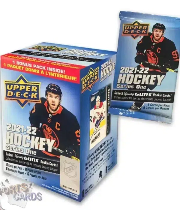 Alternative view of 2021-22 Upper Deck Hockey Series 1 Blaster Box - Sealed