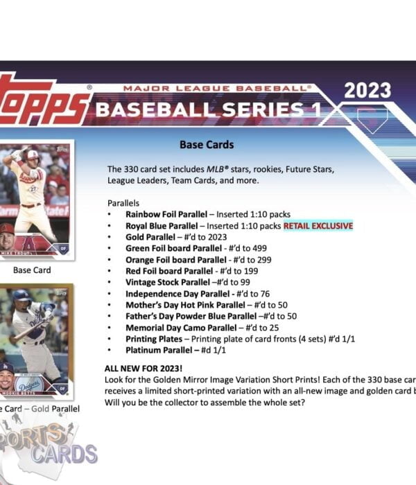 Alternative view of 2023 Topps Series 1 Baseball MLB Blaster Box - Sealed