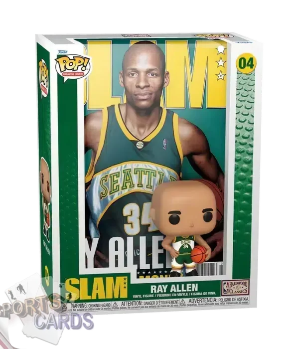 Funko POP! Ray Allen #04 Seattle Supersonics NBA Magazine Cover + Vinyl Figure-front