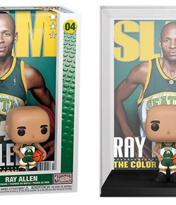 Funko POP! Ray Allen #04 Seattle Supersonics NBA Magazine Cover + Vinyl Figure-back