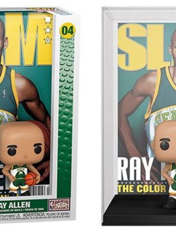 Funko POP! Ray Allen #04 Seattle Supersonics NBA Magazine Cover + Vinyl Figure-back