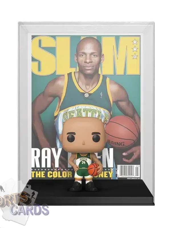 Funko POP! Ray Allen #04 Seattle Supersonics NBA Magazine Cover + Vinyl Figure-stand