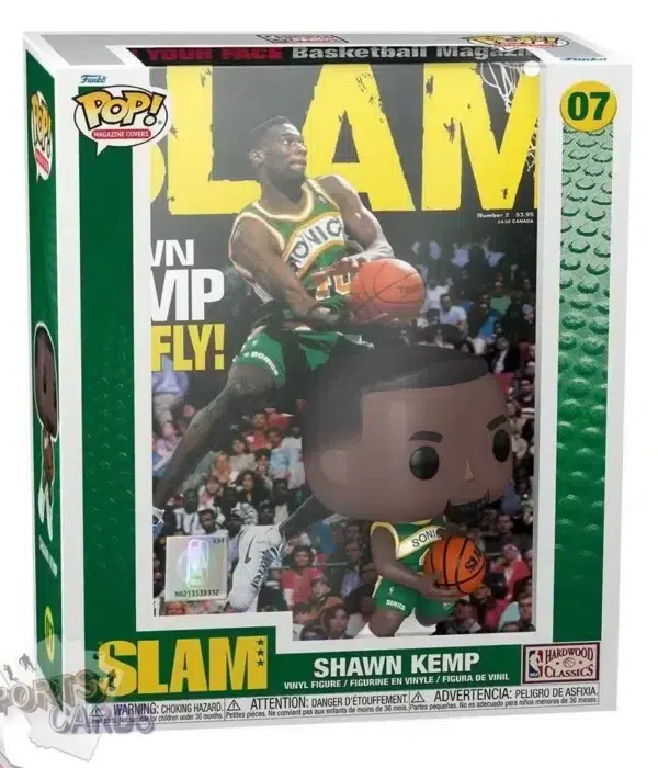 Funko POP! Shawn Kemp #07 Seattle Supersonics NBA Magazine Cover + Vinyl Figure-front