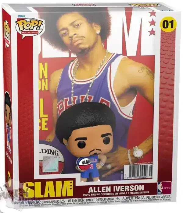 Funko POP! Allen Iverson #01 Philadelphia 76ers NBA Magazine Cover + Vinyl Figure-front