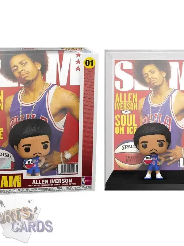 Funko POP! Allen Iverson #01 Philadelphia 76ers NBA Magazine Cover + Vinyl Figure-stand