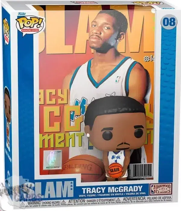 Funko POP! Tracy McGrady #08 Orlando Magic NBA Magazine Cover + Vinyl Figure-front