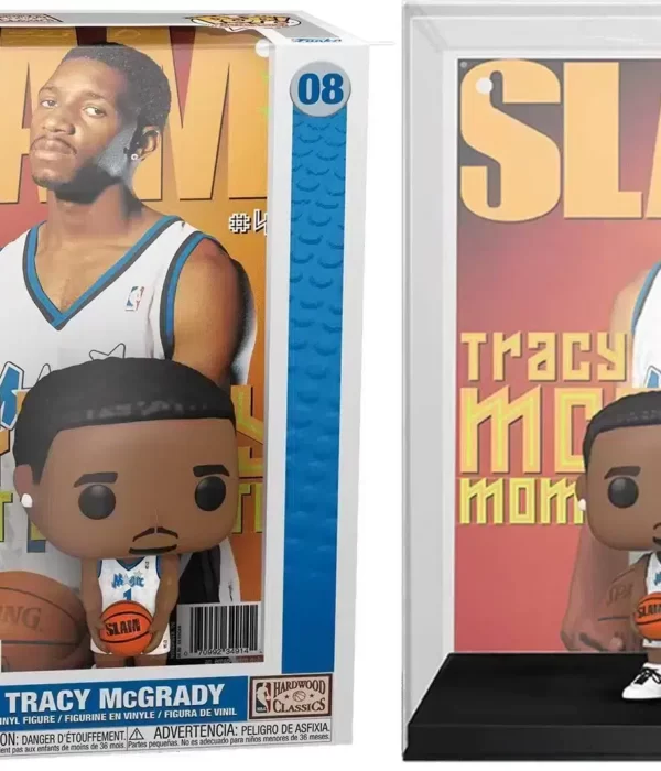 Funko POP! Tracy McGrady #08 Orlando Magic NBA Magazine Cover + Vinyl Figure-stand
