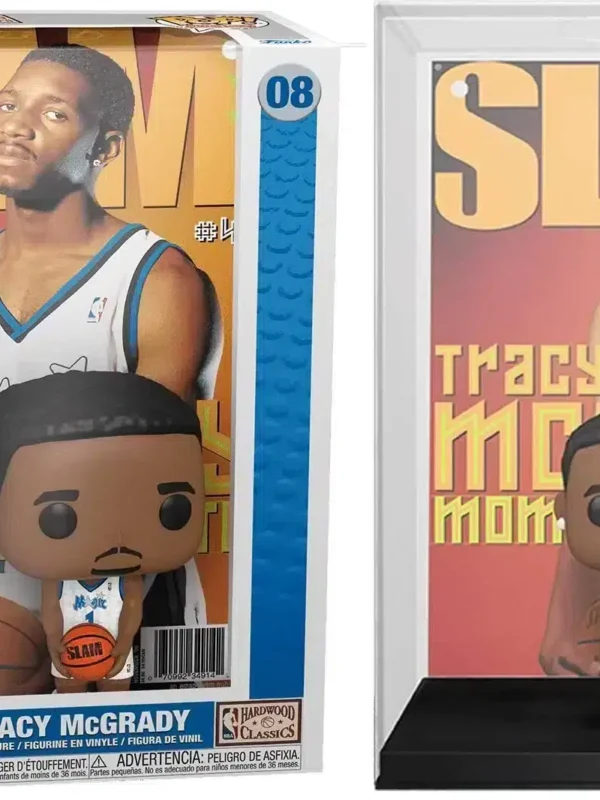 Funko POP! Tracy McGrady #08 Orlando Magic NBA Magazine Cover + Vinyl Figure-stand