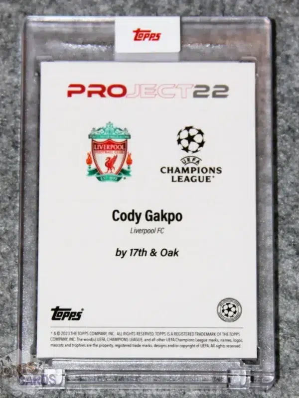 2023 Cody Gakpo by 17th & Oak #183 Topps Project 22-back