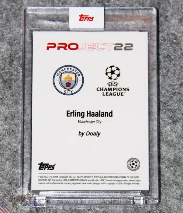 Alternative view of 2023 Erling Haaland by Doaly #187 Topps Project 22