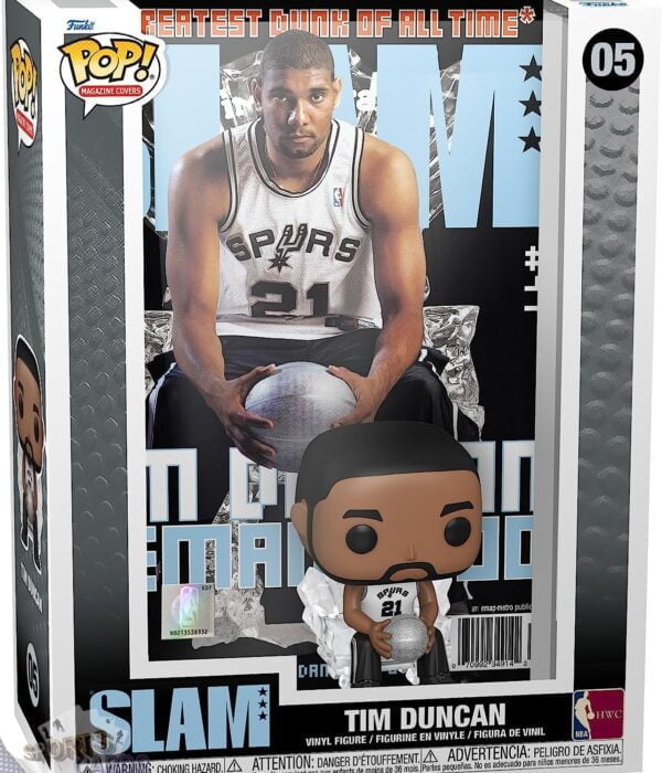 Funko POP! Tim Duncan #05 San Antonio Spurs NBA Magazine Cover + Vinyl Figure-front