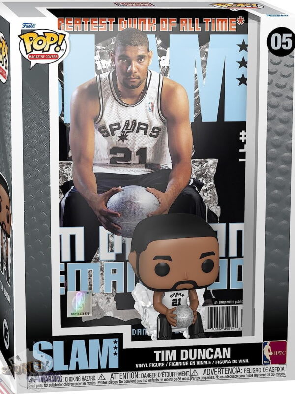 Funko POP! Tim Duncan #05 San Antonio Spurs NBA Magazine Cover + Vinyl Figure-front