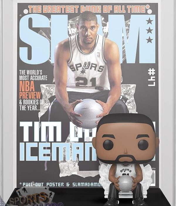 Funko POP! Tim Duncan #05 San Antonio Spurs NBA Magazine Cover + Vinyl Figure-back