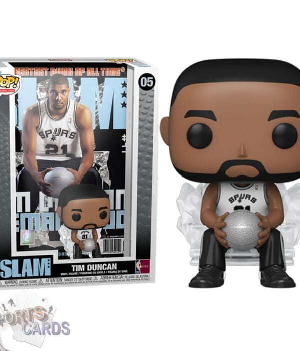 Funko POP! Tim Duncan #05 San Antonio Spurs NBA Magazine Cover + Vinyl Figure-stand