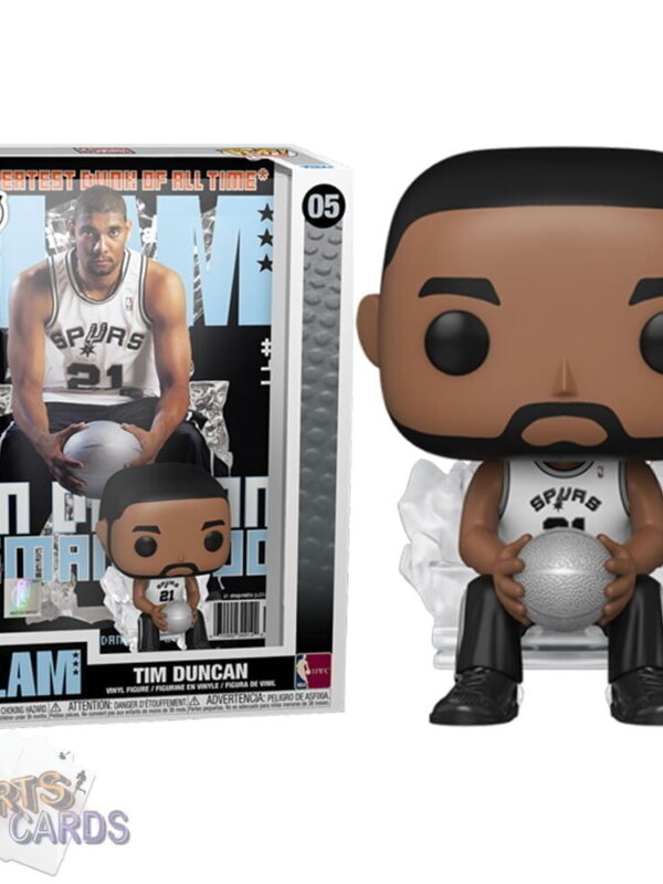 Funko POP! Tim Duncan #05 San Antonio Spurs NBA Magazine Cover + Vinyl Figure-stand