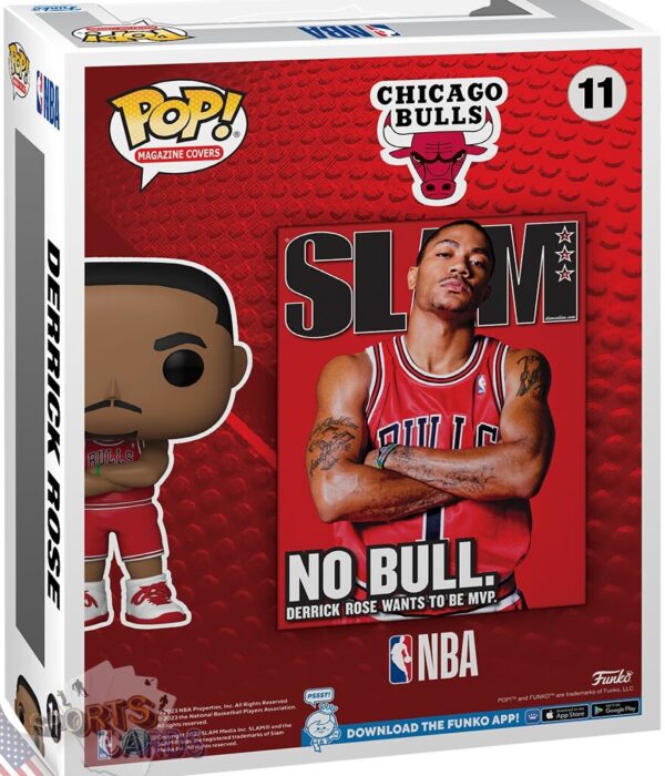 Funko POP! Derrick Rose #11 Chicago Bulls NBA Magazine Cover + Vinyl Figure-stand