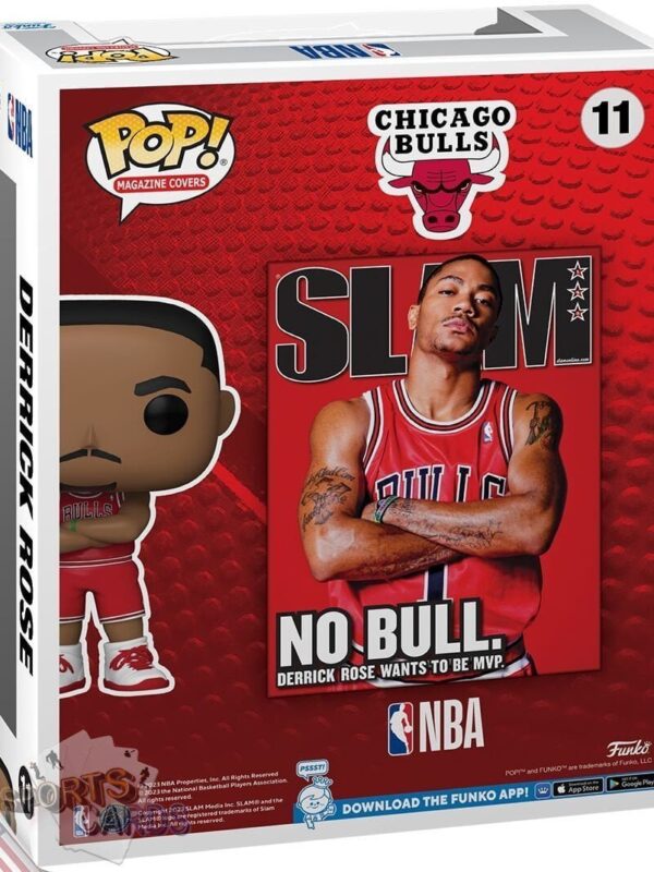 Funko POP! Derrick Rose #11 Chicago Bulls NBA Magazine Cover + Vinyl Figure-stand