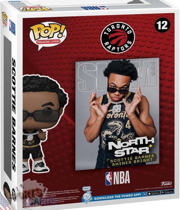 Funko POP! Scottie Barnes #12 Toronto Raptors NBA Magazine Cover + Vinyl Figure-stand