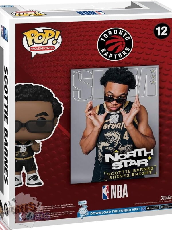 Funko POP! Scottie Barnes #12 Toronto Raptors NBA Magazine Cover + Vinyl Figure-stand