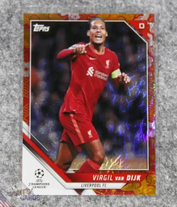 2021-22 Virgil van Dijk #97 Topps UEFA Champions League Jade Tiger /125-front