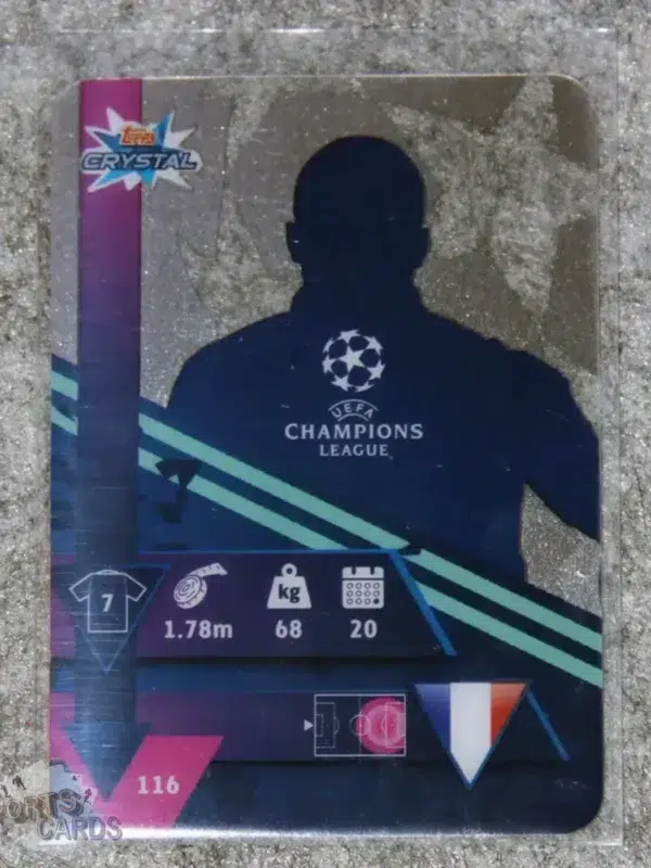 2019-20 Kylian Mbappe #116 Topps Crystal UCL Master-back