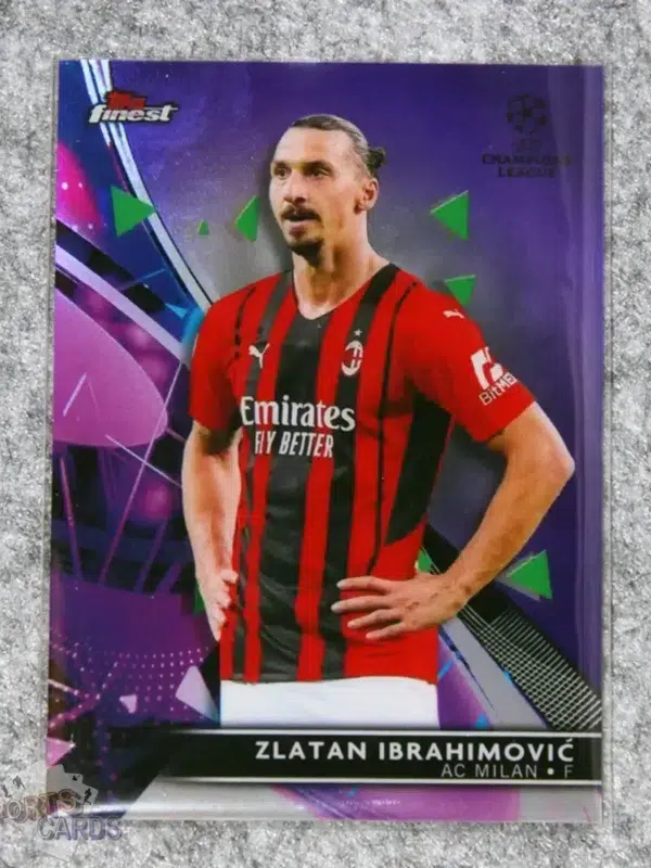 2021-22 Zlatan Ibrahimovic #37 Topps Finest UEFA Champions League /299-front