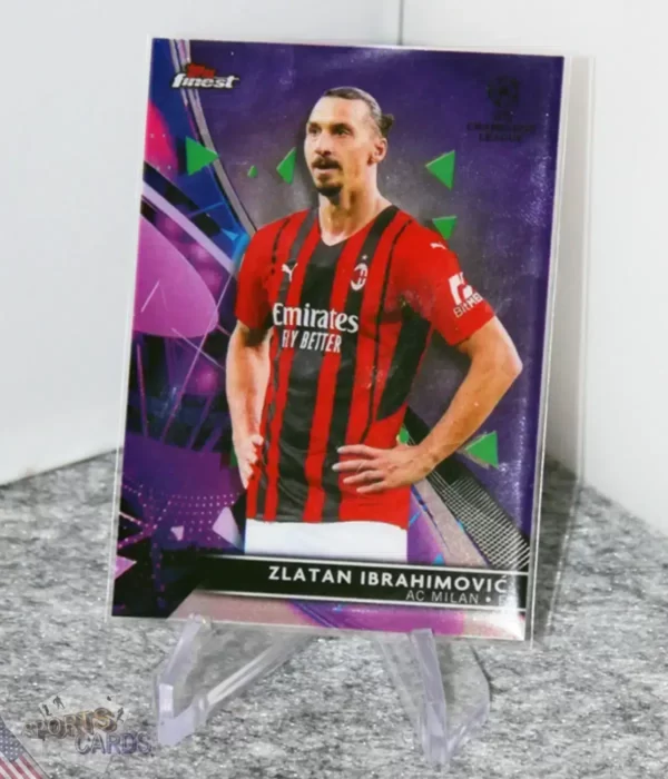 2021-22 Zlatan Ibrahimovic #37 Topps Finest UEFA Champions League /299-stand